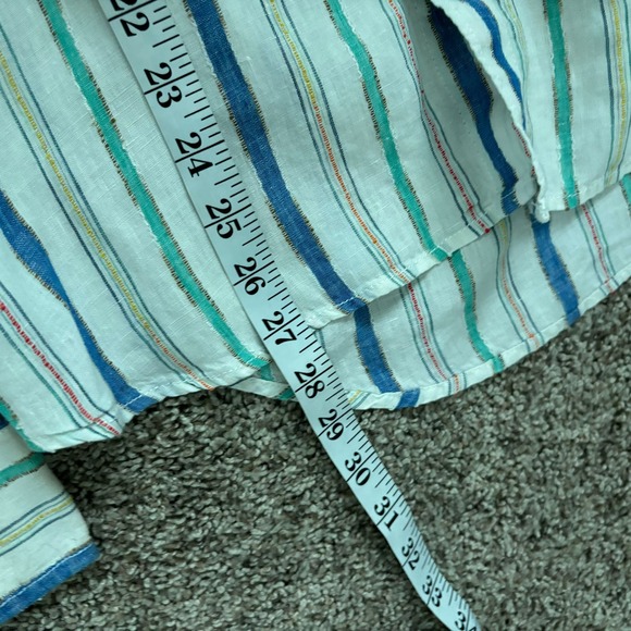 Tommy Bahama Striped Linen Button Down Shirt Sz M Resort - Picture 6 of 7